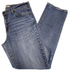 Levi's 505 Straight Leg medium blue wash, 99% cotton denim jeans, size 12